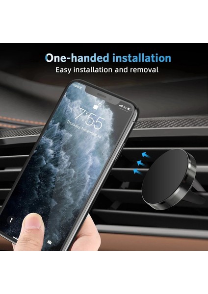 Gül Altın Manyetik Araç Telefonu Tutucu Mıknatıs Hava Firar Akıllı Telefon Mobil Standı Hücre Gps Desteği iPhone 14 13 12 Xr Xiaomi Huawei Samsung (Yurt Dışından) indirimleri