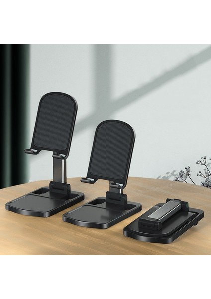 Siyah Katlanabilir Cep Telefonu Tutucu Masaüstü Desteği Evrensel Telefon Standı Ayarlanabilir Döner Braket IPhone Samsung Için Akıllı Telefon Standı (Yurt Dışından) fiyatları