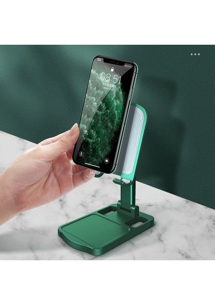 Siyah Katlanabilir Cep Telefonu Tutucu Masaüstü Desteği Evrensel Telefon Standı Ayarlanabilir Döner Braket IPhone Samsung Için Akıllı Telefon Standı (Yurt Dışından) indirimleri
