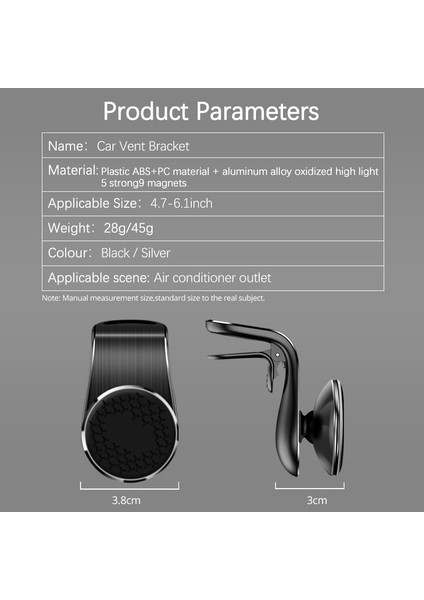 Altın Sabit Tutucu Manyetik Araç Telefonu Tutucu Hava Firar Klip Montaj Rotasyon Cep Telefonu Gps Desteği Xiaomi Kırmızı Mi Huawei Samsung Telefon Arabada Standı (Yurt Dışından) fiyatları