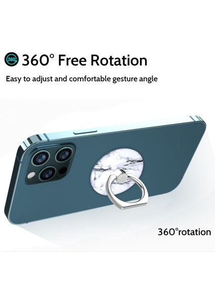 Stil 7 Cep Telefonu Zil Tutucu Standı 360° Derece Döndürme Parmak Kavrama Kickstand Uyumlu Iphone'lar Veya Telefon Kılıfı (Yurt Dışından) modelleri