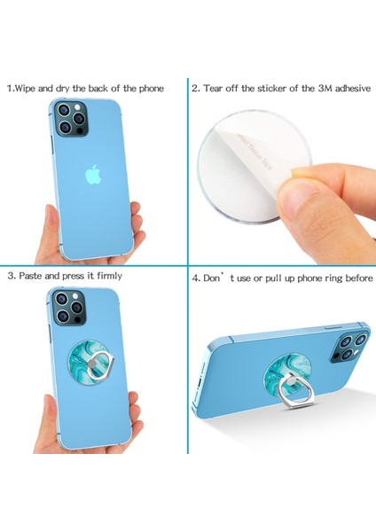 Stil 7 Cep Telefonu Zil Tutucu Standı 360° Derece Döndürme Parmak Kavrama Kickstand Uyumlu Iphone'lar Veya Telefon Kılıfı (Yurt Dışından) indirimleri