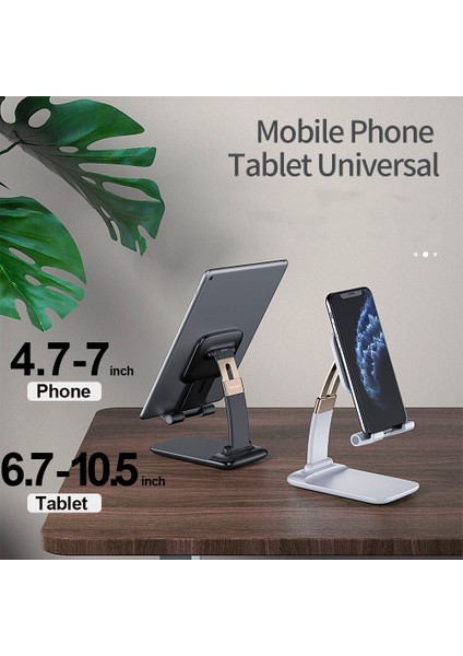 Siyah Çinko Alaşım Essager Masası Cep Telefonu Tutucu iPhone iPad Tablet Için Standı Masaüstü Tutucu Standı Ayarlanabilir Katlanabilir Yerçekimi Cep Telefonu Tutucu (Yurt Dışından) fırsatları