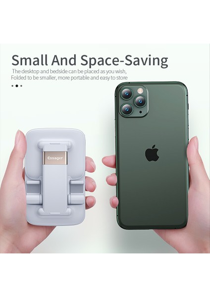 Siyah Çinko Alaşım Essager Masası Cep Telefonu Tutucu iPhone iPad Tablet Için Standı Masaüstü Tutucu Standı Ayarlanabilir Katlanabilir Yerçekimi Cep Telefonu Tutucu (Yurt Dışından) indirimleri