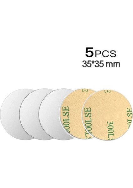 5 Adet Gümüş 35X35MM 5 Adet Manyetik Metal Plaka Disk Manyetik Araç Telefonu Tutucu Için Evrensel Demir Sac Etiket Telefon Standı Montaj Otomatik Adsorpsiyon (Yurt Dışından)