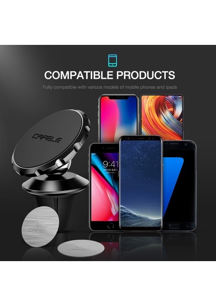 Açık Mavi Macun Cafele Araç Telefonu Tutucu Manyetik Hava Firar Mıknatıs Araba Akıllı Telefon Tutucu Xiaomi Cep Telefonu Araba Mobil Destek Dağı Evrensel (Yurt Dışından)