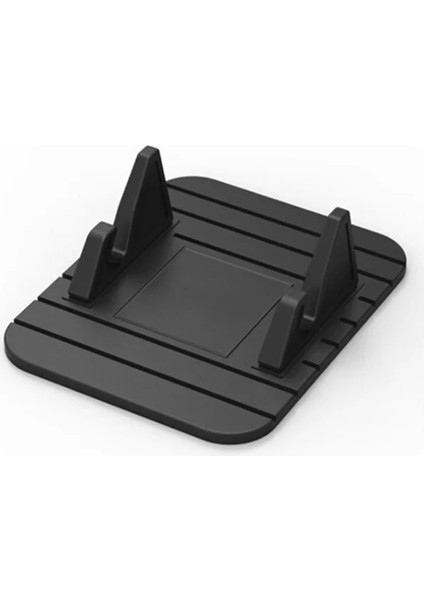 Siyah Ryra Silikon Cep Telefonu Tutucu Braketi Cep Telefonu Araç Braketi Masa Masa Standı Düz Silikon Döner Braket Mini Araç Braketi (Yurt Dışından)