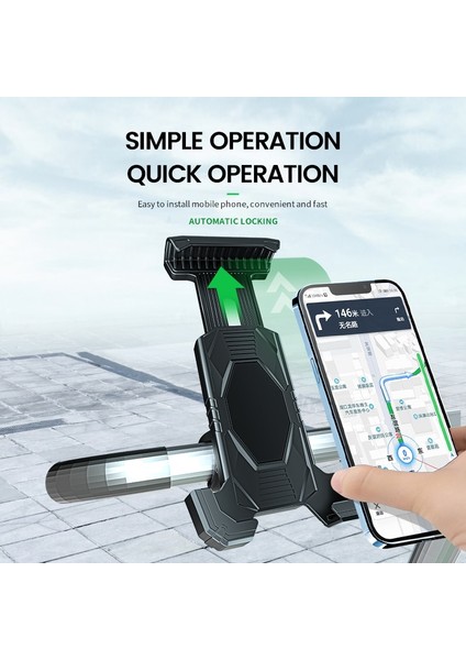 Siyah Bisiklet Telefonu Montaj Standı 360 ° Dönme Motosiklet Bisiklet Gidon Cep Telefonu Tutucu iPhone Xiaomi Bisiklet Aksesuarları Için Klip (Yurt Dışından) fiyatları