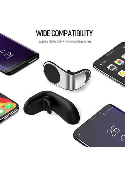 E L Şekli Manyetik Tutucu Araç Telefonu Standı Mıknatıs Cep Telefonu Braketi Araba Manyetik Tutucu Telefon Için iPhone 12 Pro Max Samsung (Yurt Dışından) fiyatları