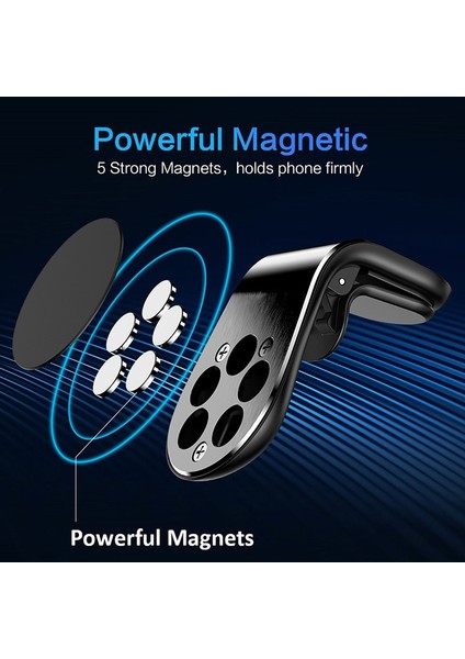 E L Şekli Manyetik Tutucu Araç Telefonu Standı Mıknatıs Cep Telefonu Braketi Araba Manyetik Tutucu Telefon Için iPhone 12 Pro Max Samsung (Yurt Dışından) fırsatları