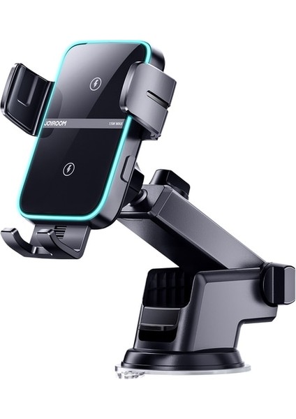 Dashboard Joyroom Çift Bobin Araç Telefonu Tutucu 15W Otomatik Hızlı Kablosuz Şarj Cihazı Telefon Tutucu iPhone Sumsang Katlanabilir Galaxy Için Araç Montajı (Yurt Dışından)