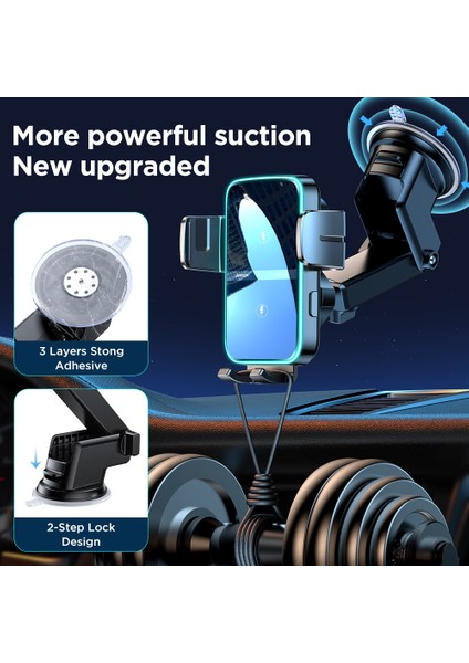 Dashboard Joyroom Çift Bobin Araç Telefonu Tutucu 15W Otomatik Hızlı Kablosuz Şarj Cihazı Telefon Tutucu iPhone Sumsang Katlanabilir Galaxy Için Araç Montajı (Yurt Dışından) indirimleri
