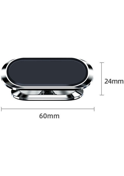 Siyah ve 2 Metal Manyetik Telefon Tutucu 360 Dönen Araç Telefonu Tutucu Standı Çinko Alaşım Mıknatıs Araba Destek Dağı Cep Telefonu Tutucu (Yurt Dışından) fırsatları