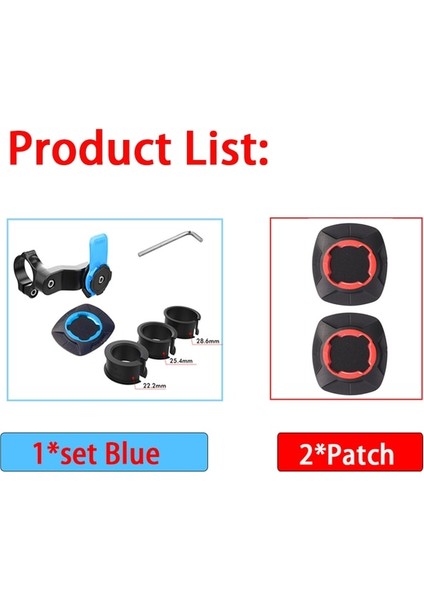 1 Mavi Set 2redpatch Telefon Braketi Mtb Bisiklet Scooter Için Motosiklet Navigasyon Bisiklet Tutucu Xiaomi iPhone Için 360 ° Dönebilen Güvenlik Kilidi Braketi (Yurt Dışından)