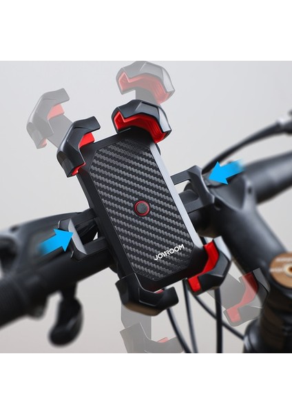 Siyah Bisiklet Tutucu Joyroom Bisiklet Tutucu 360° Görünüm Evrensel Bisiklet Telefon Tutucu 4,7-7 Inç Akıllı Telefon Için Stand Darbeye Dayanıklı Montaj Braketi Gps Klipsi (Yurt Dışından)