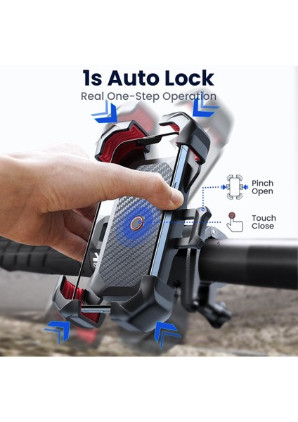 Siyah Bisiklet Tutucu Joyroom Bisiklet Tutucu 360° Görünüm Evrensel Bisiklet Telefon Tutucu 4,7-7 Inç Akıllı Telefon Için Stand Darbeye Dayanıklı Montaj Braketi Gps Klipsi (Yurt Dışından) indirimleri