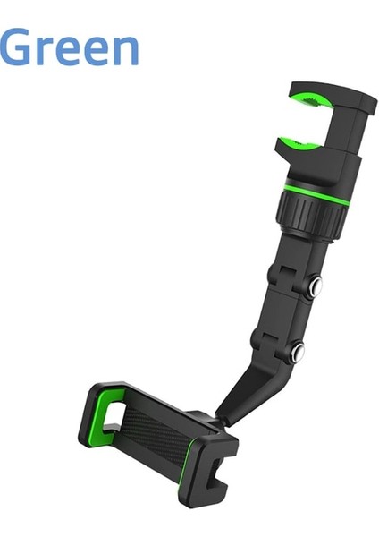 C-156-GREEN Çok Fonksiyonlu Araç Telefonu Tutucu Evrensel Ayarlanabilir Araç Dikiz Aynası Telefon Montaj Araba Koltuğu Asılı Cep Telefonu Klip Braketi (Yurt Dışından)