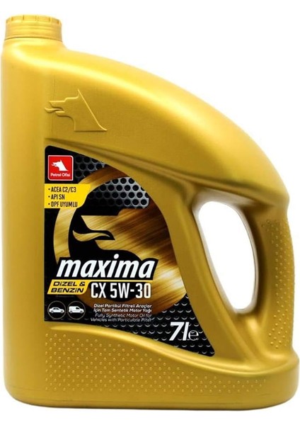 Maxıma Cx 5W30 7 Lt Motor Yağı (Üretim Yılı: 2022)