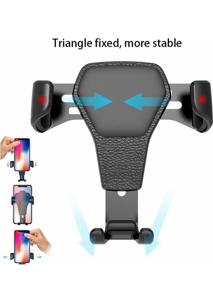 Tip 1 Beyaz Evrensel Yerçekimi Otomatik Telefon Tutucu Araba Hava Firar Sabitleme Kıskacı Cep Telefonu Tutucular Cep Telefonu Standı Desteği iPhone 13 12 11 Pro (Yurt Dışından)