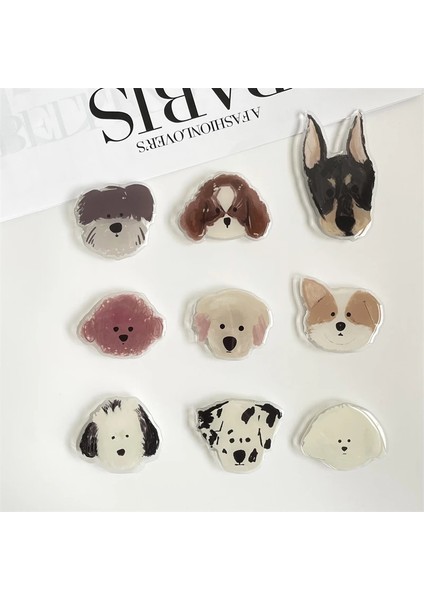 M151 Lüks Parlak Genişletilebilir Telefon Tutucu Karikatür Hayvan Köpek Katlanabilir Elastik Kavrama Tok Soket Parmak Yüzük Braketi Aksesuarları (Yurt Dışından) fiyatları