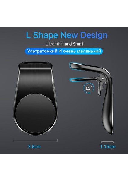 Gümüş 360 Metal Manyetik Araç Telefonu Tutucu Standı iphone Samsung Xiaomi Araba Hava Firar Mıknatıs Standı Araba Gps Montaj Tutucu Akıllı Telefon (Yurt Dışından) modelleri