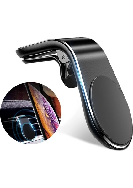 Gümüş 360 Metal Manyetik Araç Telefonu Tutucu Standı iphone Samsung Xiaomi Araba Hava Firar Mıknatıs Standı Araba Gps Montaj Tutucu Akıllı Telefon (Yurt Dışından) fırsatları