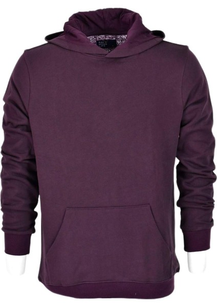 Erkek Kapüşonlu Basic Sweatshirt R2248 BGL-ST03192