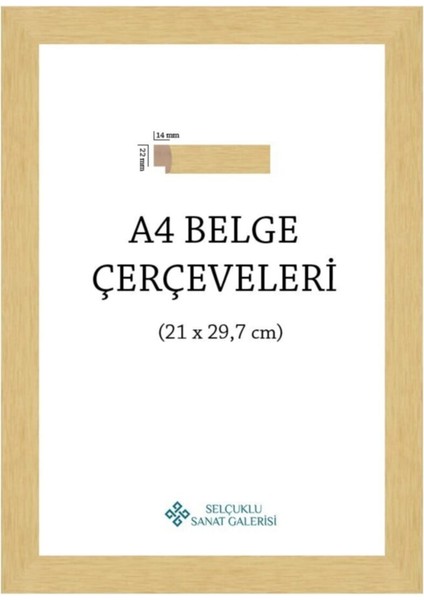 A4 Çerçeve 22mm(Renk:Naturel)
