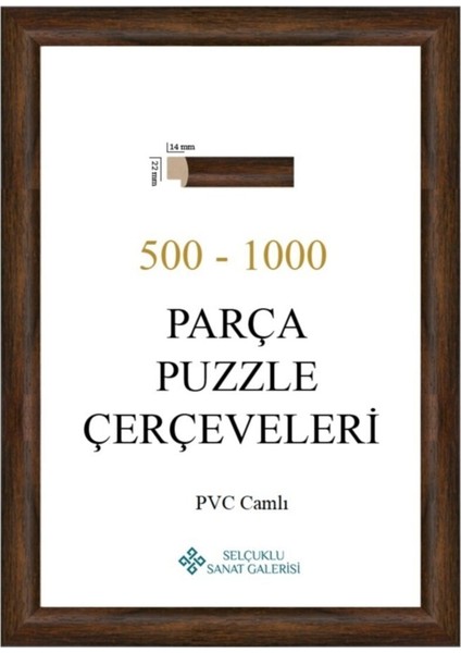 Puzzle Çerçevesi 22 Mm 34 x 48 (500'Luk) Kahverengi