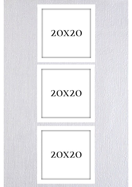 Beyaz Çerçeve Seti 3 Adet 20 x 20