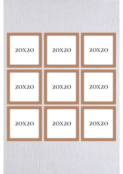 Ahşap Çerçeve Seti 9 Adet 20 x 20