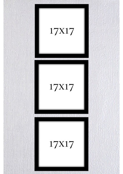 Siyah Çerçeve Seti 3 Adet 17 x 17