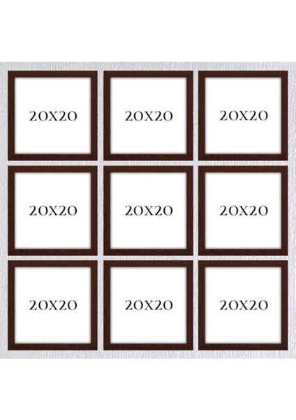 Dokuzlu 20 x 20 Çerçeve ( Postersiz ) - Bos1028