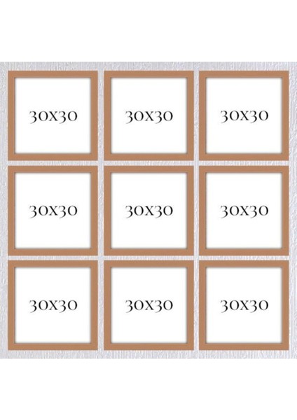 Dokuzlu 30 x 30 Çerçeve ( Postersiz ) - Bos1025 fırsatları