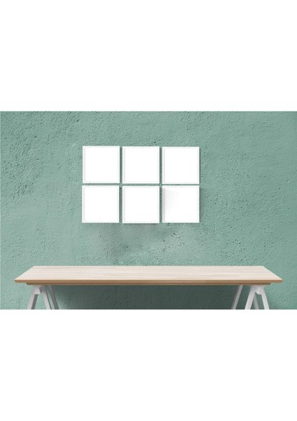 6 Lı 10 x 10 cm Beyaz Kolaj Fotoğraf Resim Anı Çerçevesi 3 Lü Set