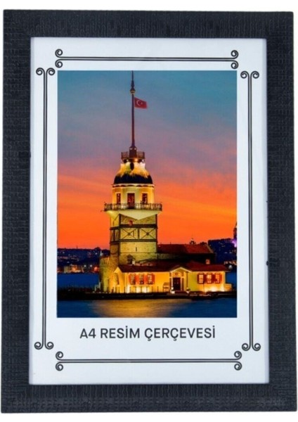 A4 Çerçeve 22mm 5'Li Paket (Renk:Siyah)