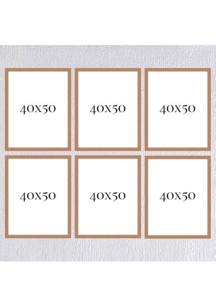 Altılı 40 x 50 Çerçeve ( Postersiz ) - 6 Adet