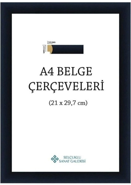 A4 Çerçeve 22 Mm Pvc Siyah
