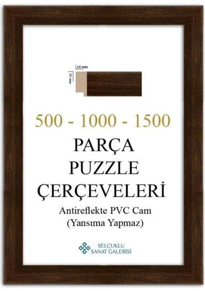 Puzzle Çerçevesi 30 Mm 34 x 48 cm (500'Luk) Kahverengi