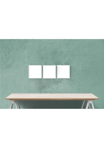 3 Lü 20 x 20 cm Beyaz Kolaj Fotoğraf Resim Anı Çerçevesi 3 Lü Set