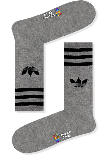 Gri Sportif Atletik Çorap