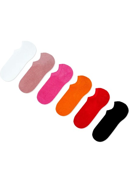 6'lı Rengarenk Sneaker Çorap Set