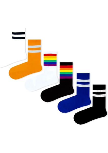 6'lı Rainbow Atletik Çorap Set