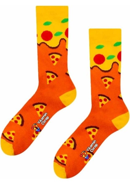 Pizza Mozerella Renkli Çorap