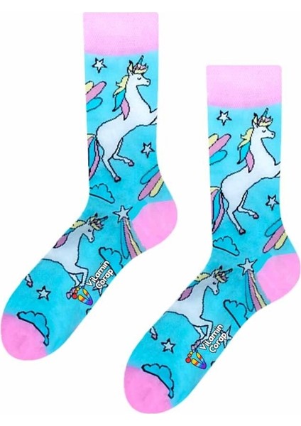 Unicorn Mavi Renkli Çorap