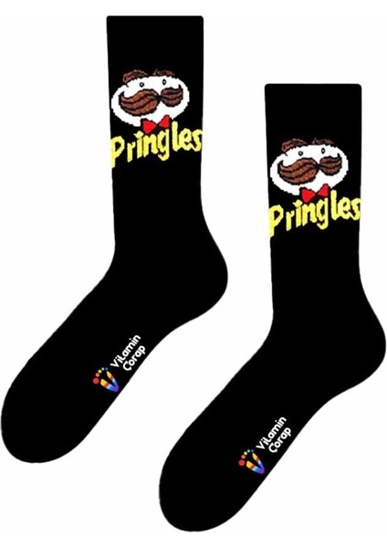 Pringles Siyah Renkli Çorap