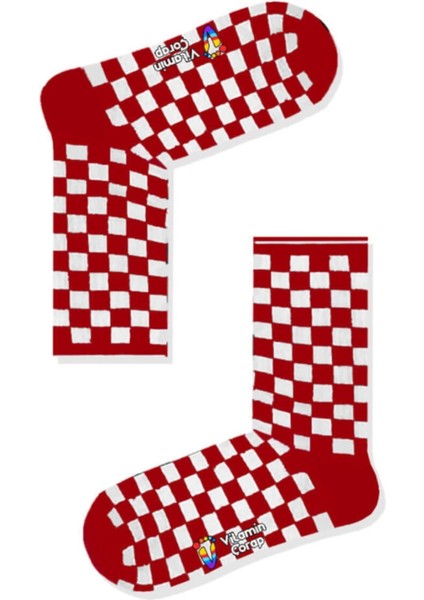 Dama Kırmızı Atletik Çorap
