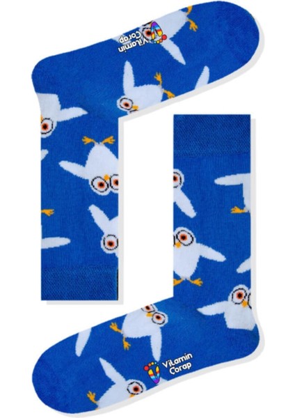 Penguen Mavi Renkli Çorap