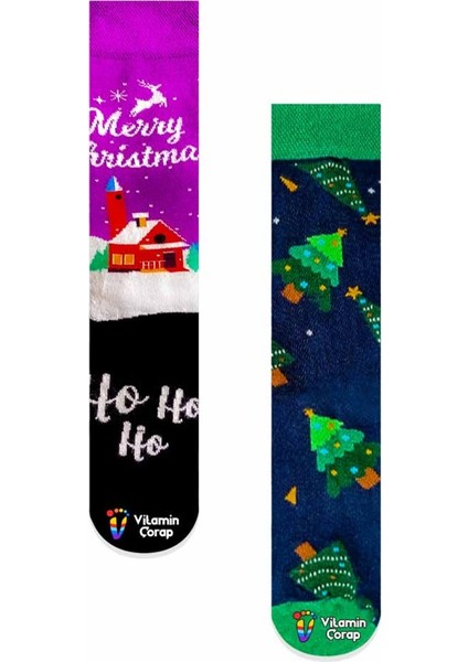 2'li Christmas Renkli Çorap Set