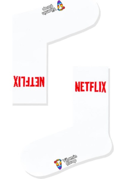 Netflix Beyaz Atletik Çorap